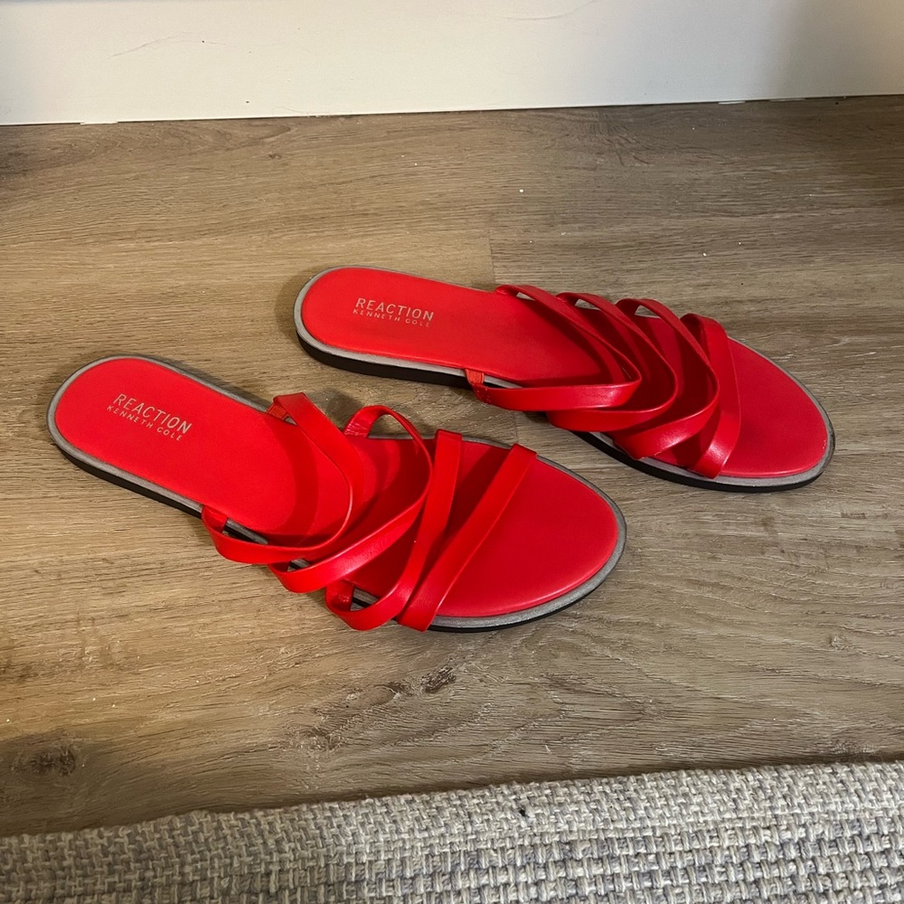 Kenneth Cole Reaction Red Strappy Sandals